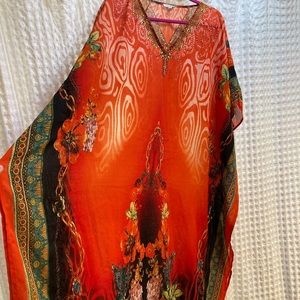 NWT Italian Kaftan with rhinestone detail